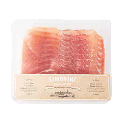 Prosciutto crudo affettato